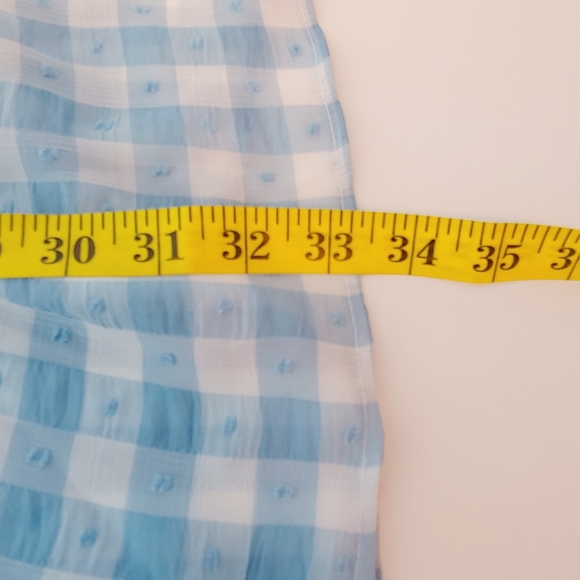 TOPSHOP Gingham Smocked Tiered Midi Skirt SZ‎ 8 - Picture 6 of 6